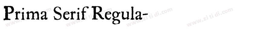 Prima Serif Regula字体转换